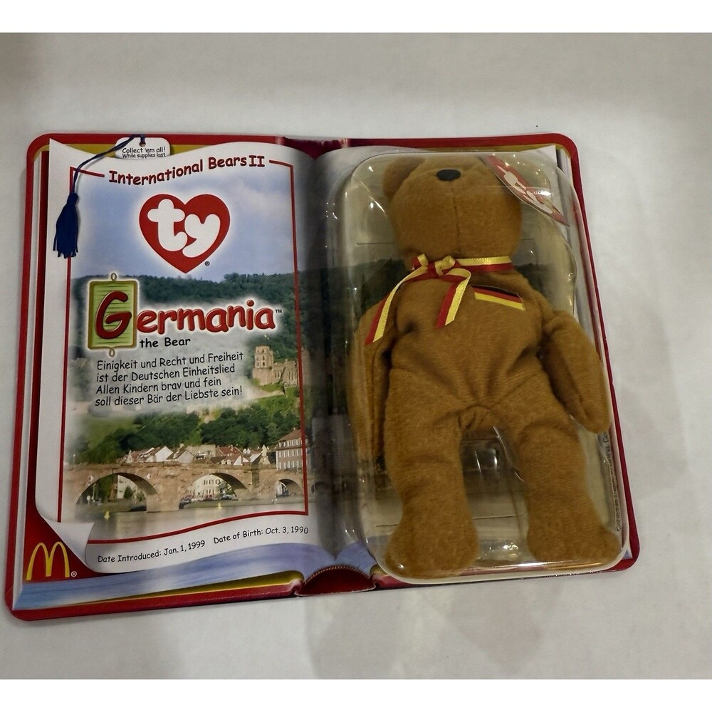 TY GERMANIA The Bear Beanie Baby International Bears II Mc Donald's Retired RARE
